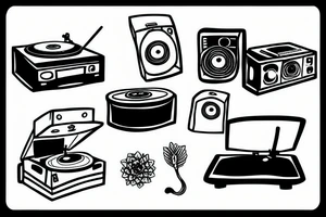 Record player tattoo idea