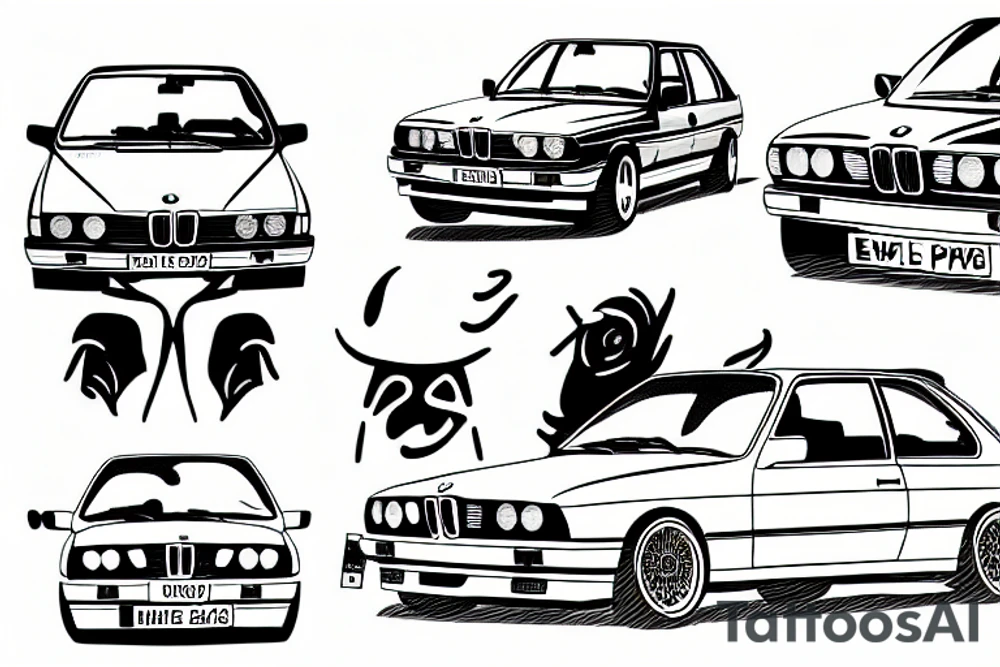 BMW e30 325i tattoo idea