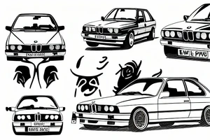 BMW e30 325i tattoo idea