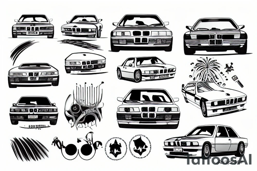 BMW e30 325i tattoo idea