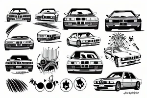 BMW e30 325i tattoo idea