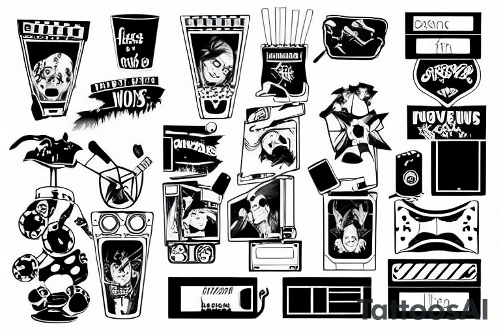 Watching movies with the sound off tattoo idea