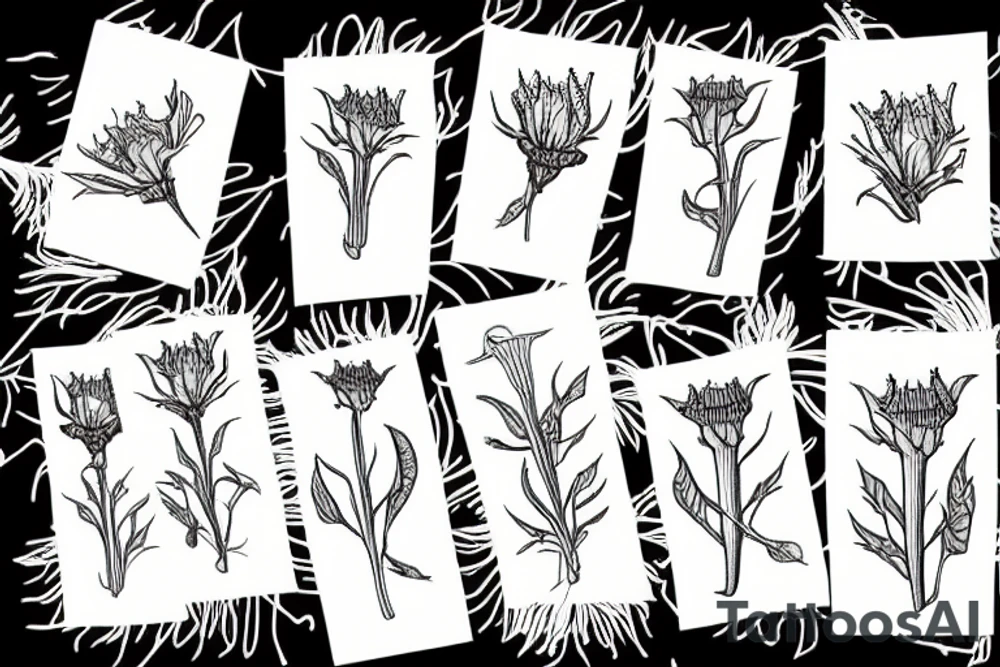 datura stramonium tattoo idea