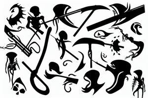 human with Scythe tattoo idea
