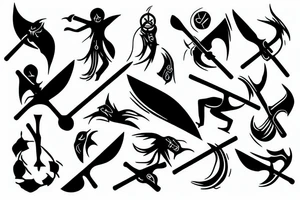 human with Scythe tattoo idea