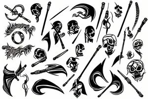 human with Scythe tattoo idea