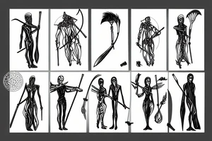 human with Scythe tattoo idea
