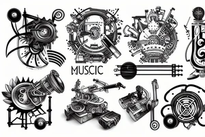 Mechanical engineering + music + progression tattoo idea