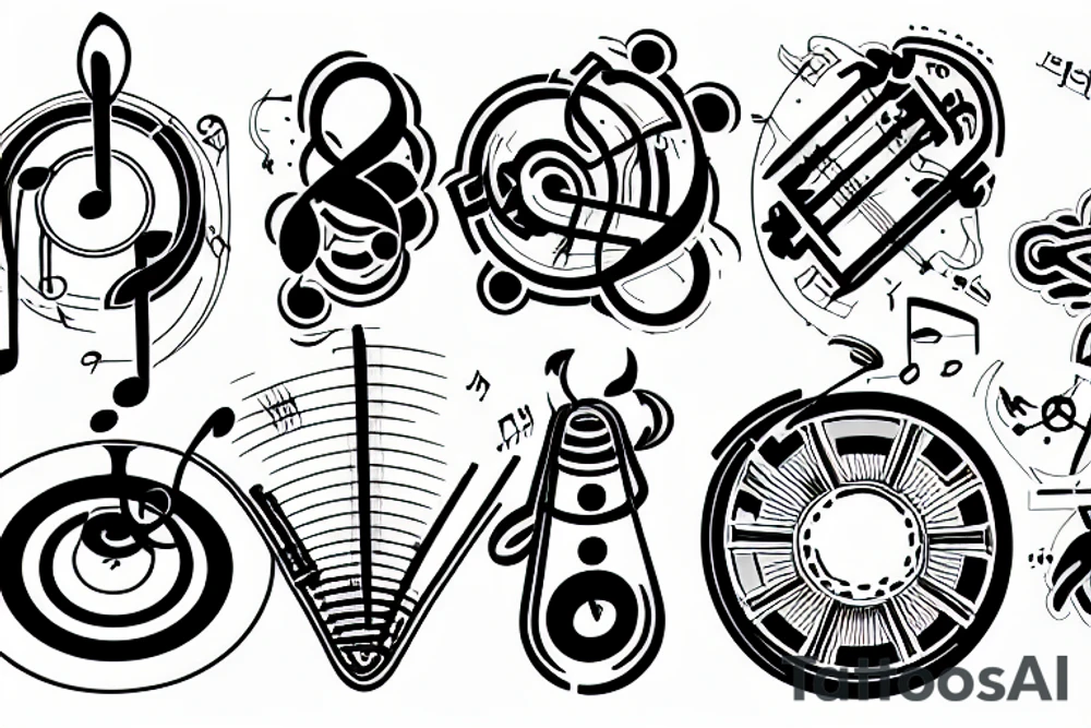 Mechanical engineering + music + progression tattoo idea Mechanical engineering + music + progression tattoo idea