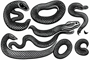 a snake with the number 22 instead of his eyes tattoo idea