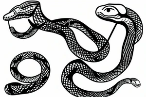 a snake with the number 22 instead of his eyes tattoo idea