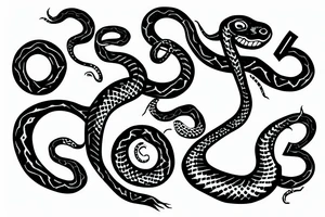 a snake with the number 22 tattoo idea