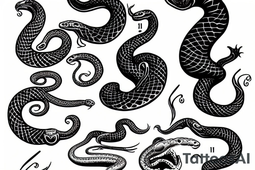 a snake with the number 22 tattoo idea