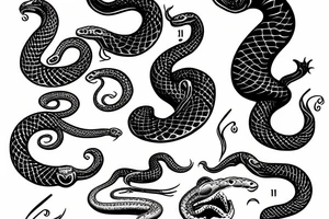 a snake with the number 22 tattoo idea