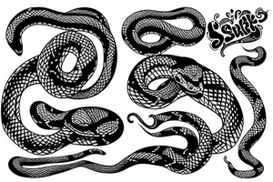 a snake with the date 22 of july tattoo idea