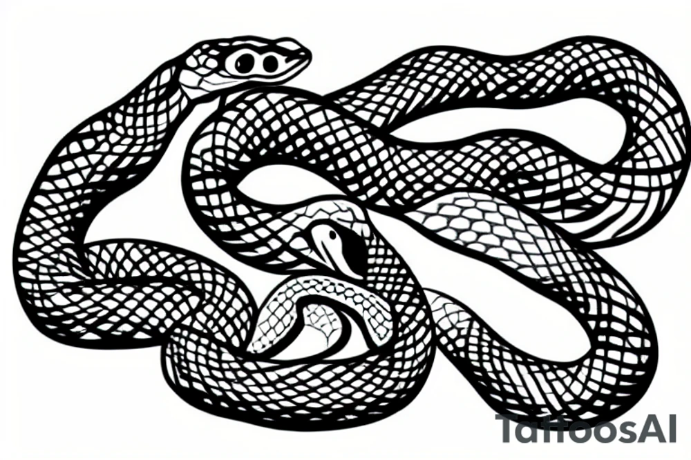 a snake with the date 22 of july tattoo idea