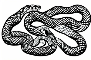 a snake with the date 22 of july tattoo idea