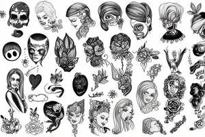Standing on a pile of personality tattoo idea