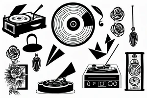 record player tattoo idea