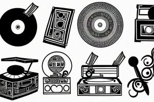 record player tattoo idea