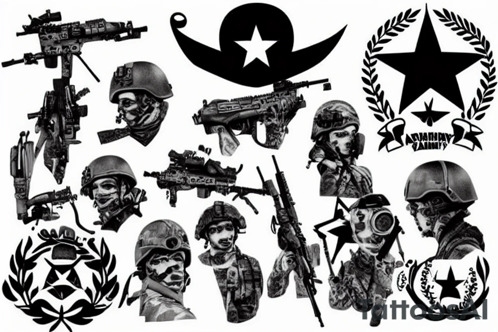 army family of 5 tattoo idea