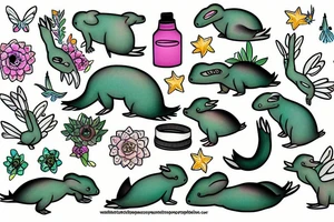 A platypus fairy tattoo idea
