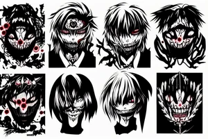 Tokyo Ghoul scary and beutifiul tattoo idea