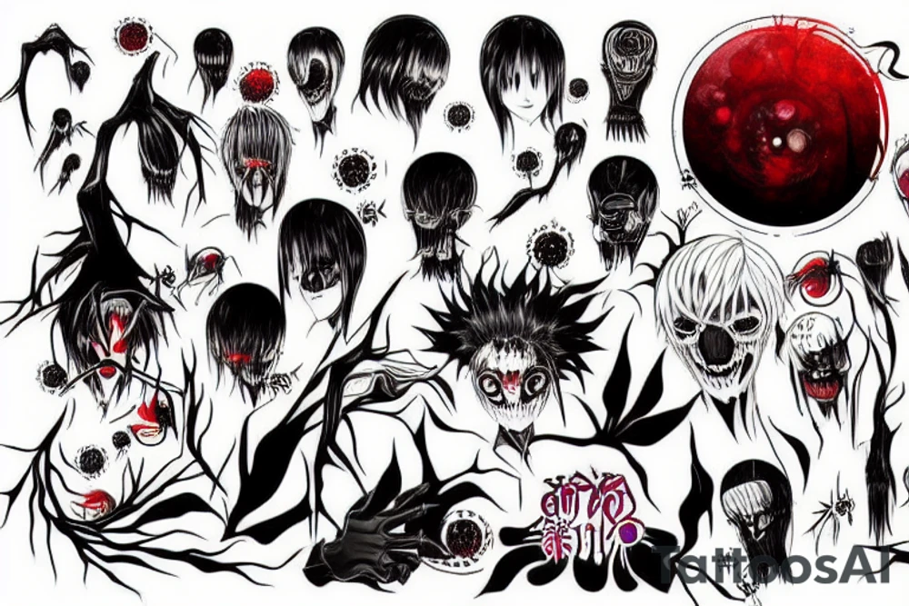 Tokyo Ghoul scary and beutifiul tattoo idea