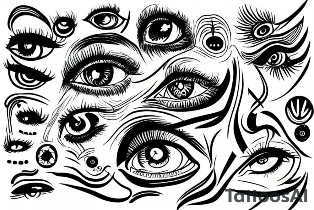 Paranoid hindsight eye aware of it's suroundings tattoo idea