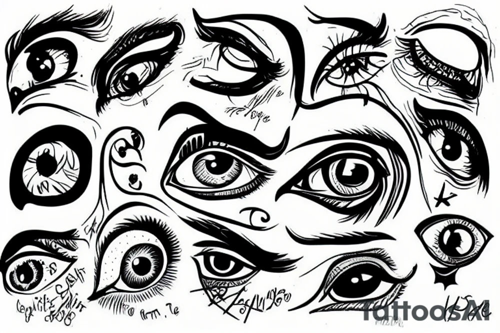 Paranoid hindsight eye aware of it's suroundings tattoo idea