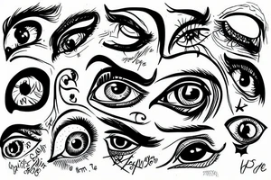 Paranoid hindsight eye aware of it's suroundings tattoo idea