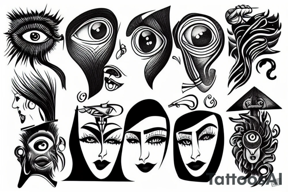 Paranoid hindsight eye aware of it's suroundings tattoo idea