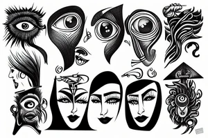 Paranoid hindsight eye aware of it's suroundings tattoo idea