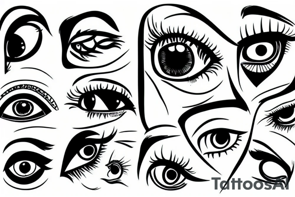 Paranoid hindsight eye aware of it's suroundings tattoo idea