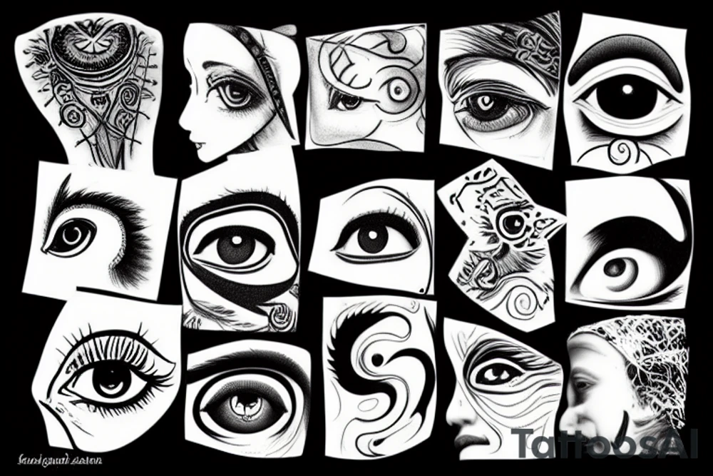 Curious but Paranoid hindsight eye aware of it's suroundings tattoo idea