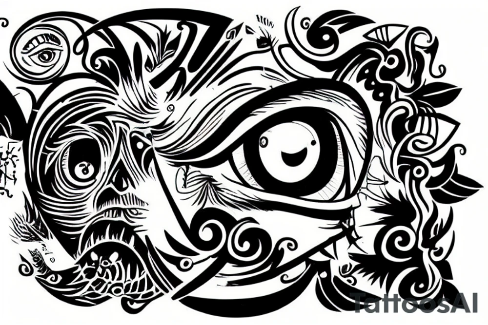 Curious but Paranoid hindsight eye aware of it's suroundings tattoo idea