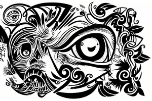 Curious but Paranoid hindsight eye aware of it's suroundings tattoo idea