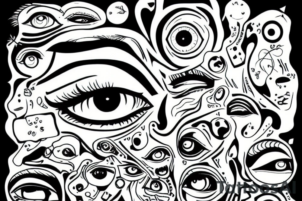 Curious but Paranoid hindsight eye aware of it's suroundings tattoo idea
