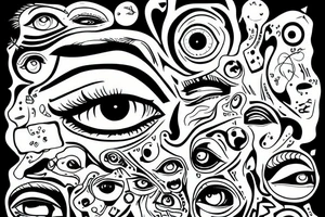 Curious but Paranoid hindsight eye aware of it's suroundings tattoo idea