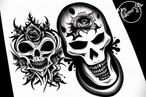 sheet ghost with darkness trailing behind tattoo idea