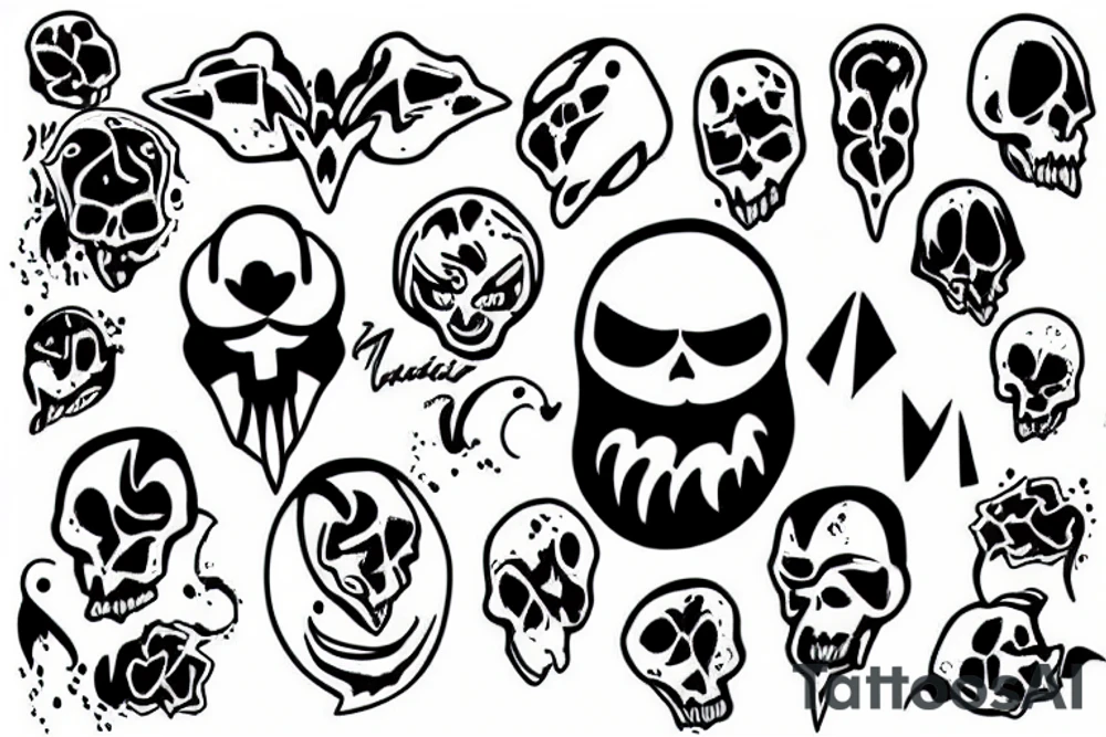 ghost with darkness trailing behind tattoo idea