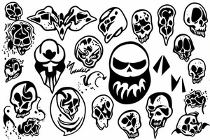 ghost with darkness trailing behind tattoo idea