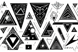 Overlapping triangles in the universe tattoo idea