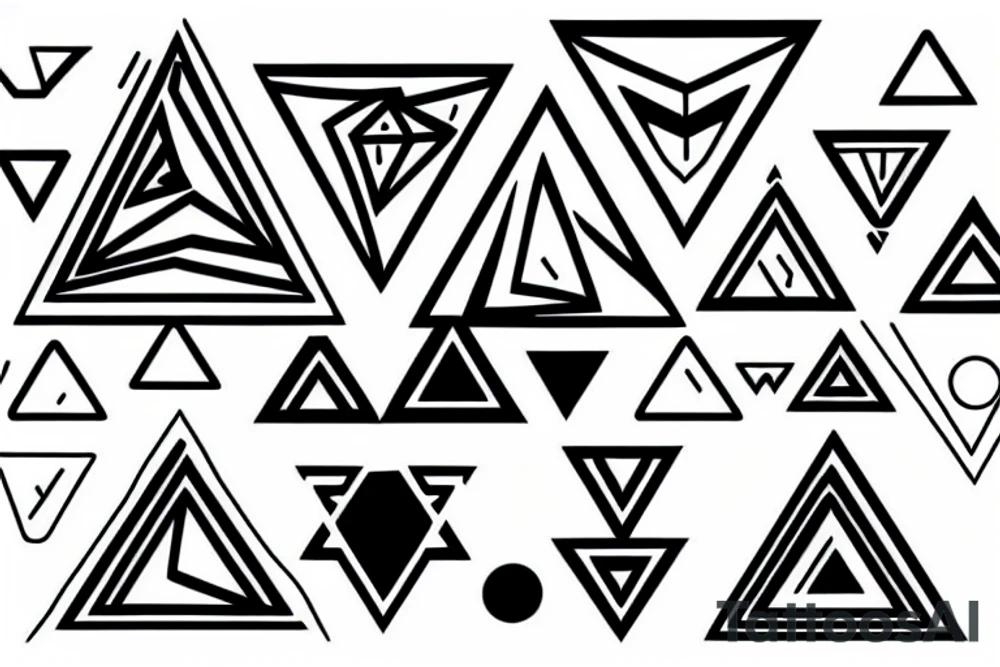 Overlapping triangles in the universe tattoo idea