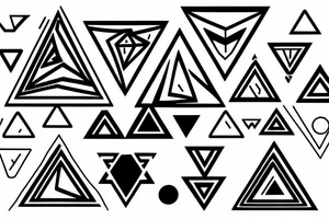 Overlapping triangles in the universe tattoo idea