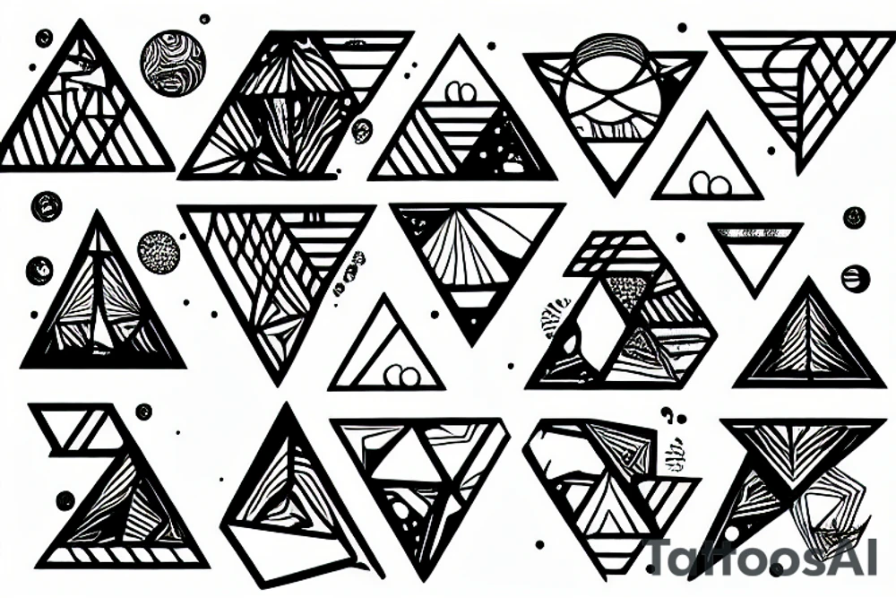 Overlapping upside down triangles in the style of the universe tattoo idea Overlapping upside down triangles in the style of the universe tattoo idea