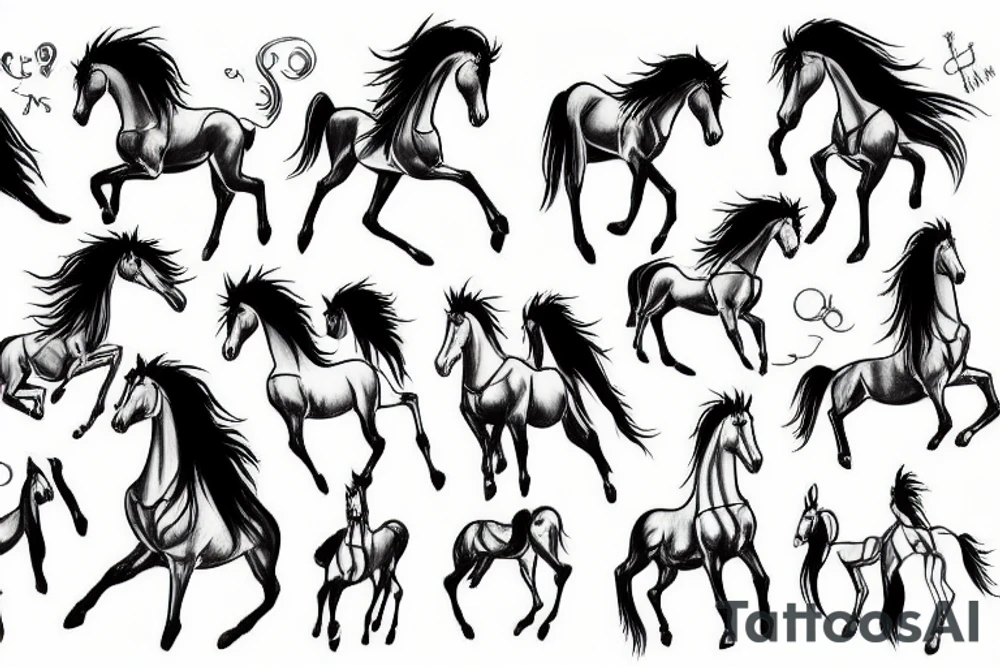 dancing horse tattoo idea