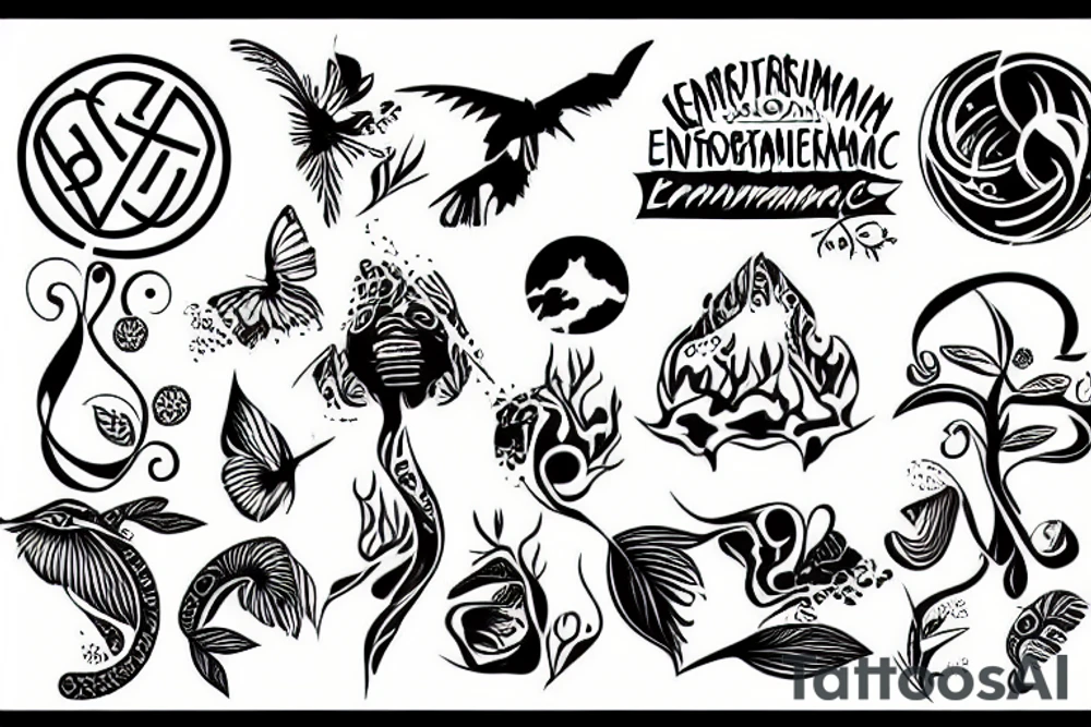 Environmentalism one world tattoo idea