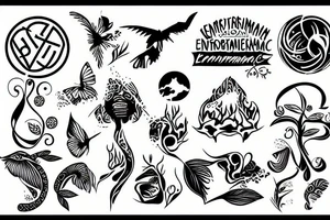 Environmentalism one world tattoo idea