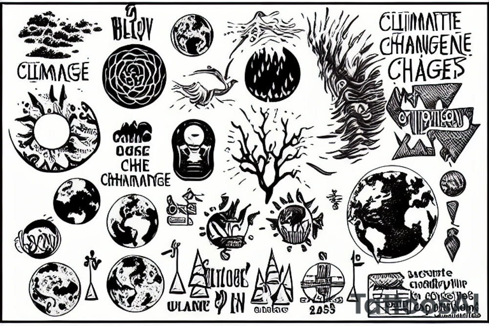 climate change activism tattoo idea